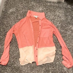 forever 21 pink flannel size M